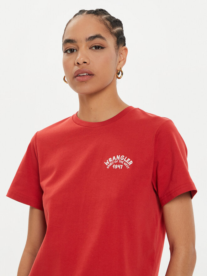 Wrangler Wrangler Camiseta Graphic 112356431 Rojo Regular Fit