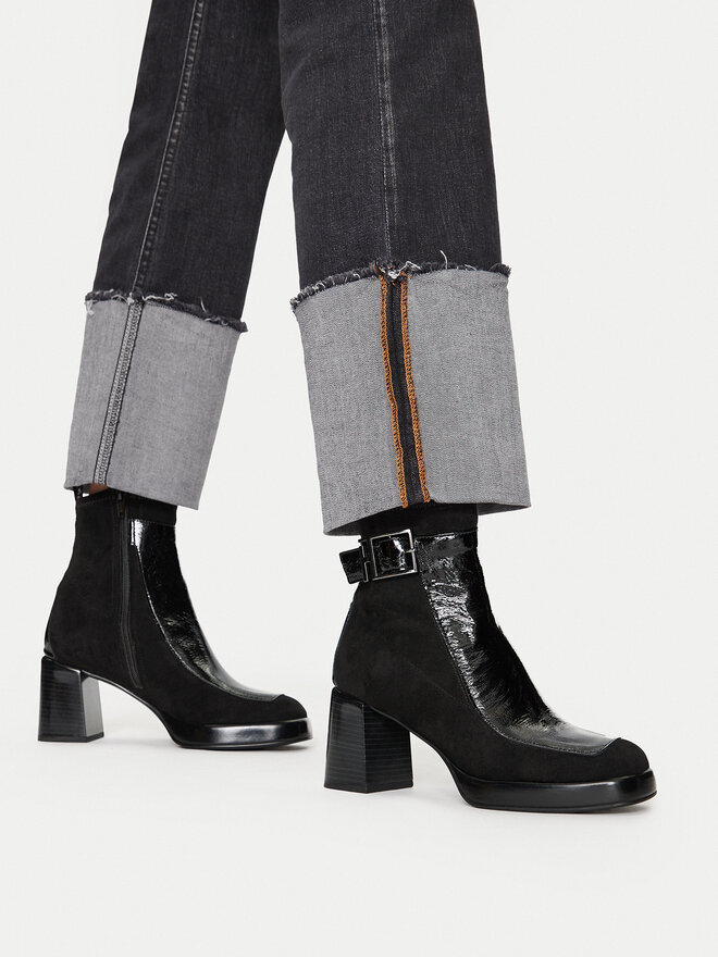 Hispanitas Botine Hispanitas Velour Str-I24 HI243664 Negru
