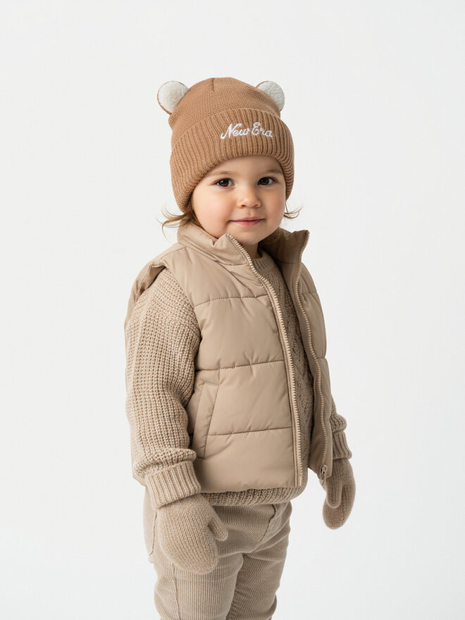 New Era Mütze New Era Teddy Bear Ears Cuff Knit Beanie 60580864 Braun