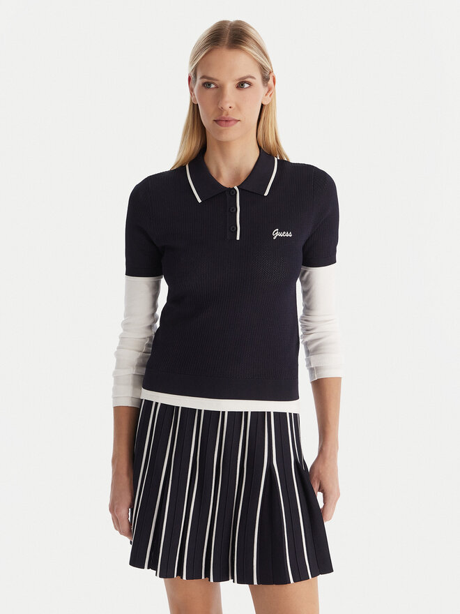 Guess Guess Поло V5GP00Z3D60 Cиній Slim Fit