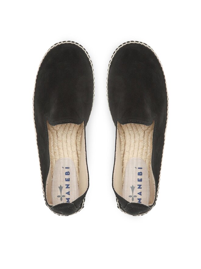 Manebi Espadrile Manebi Flat Espadrilles K 1.0 C0 Crna
