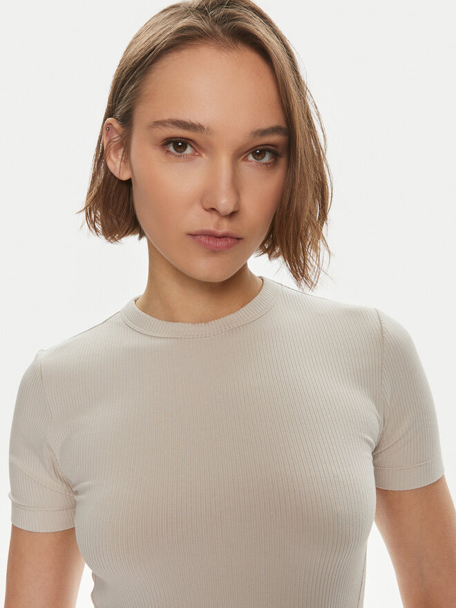 Calvin Klein Calvin Klein Camiseta K20K206553 Beis Slim Fit