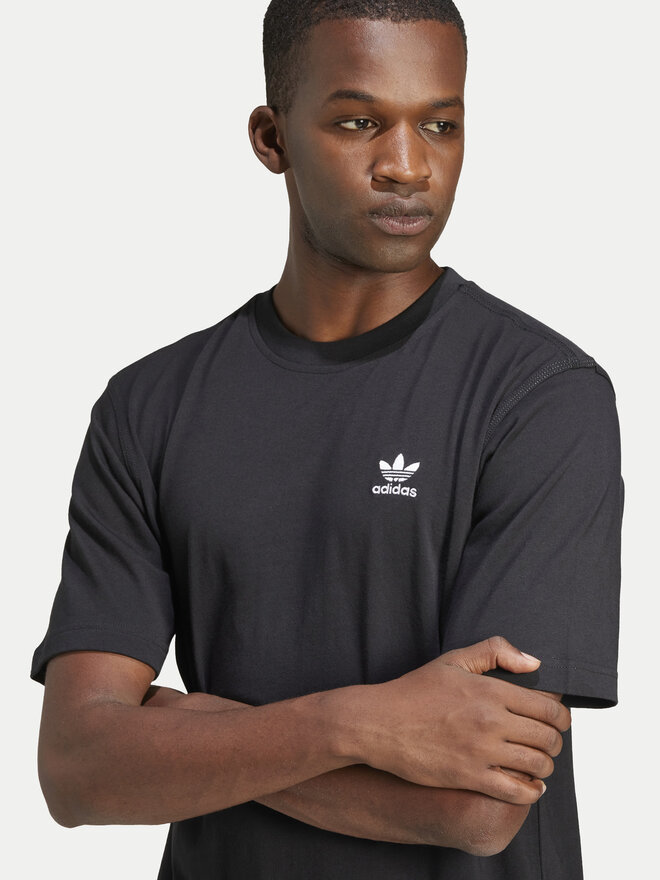 adidas adidas T-Shirt Trefoil Essentials JI8545 Μαύρο Regular Fit