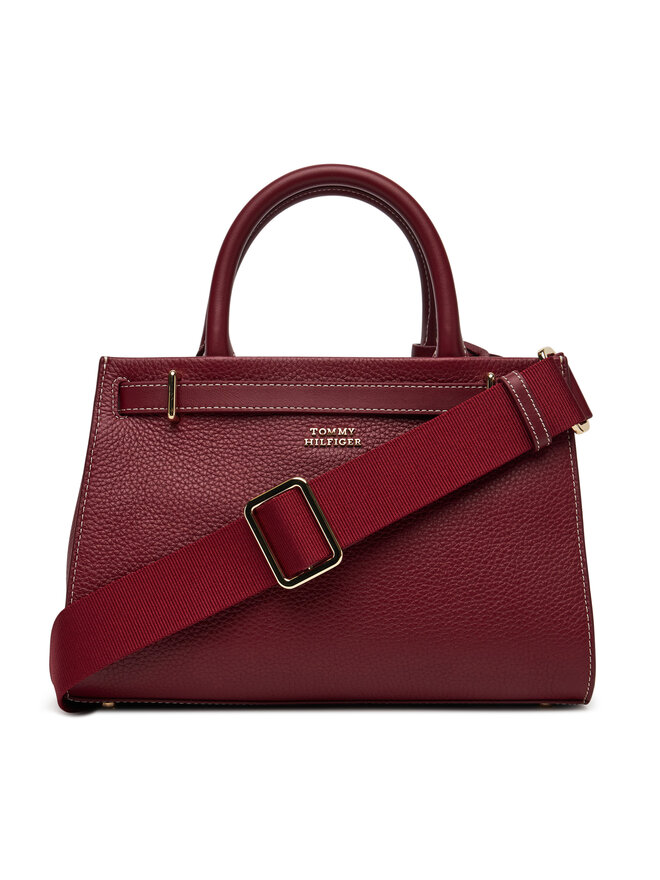 Tommy Hilfiger Bolso Tommy Hilfiger American Icon Mini Tote Leather AW0AW17188 Guinda/burdeos