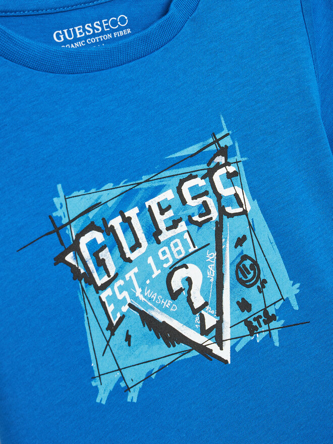 Guess Guess Camiseta N4YI00 K8HM4 Azul Regular Fit