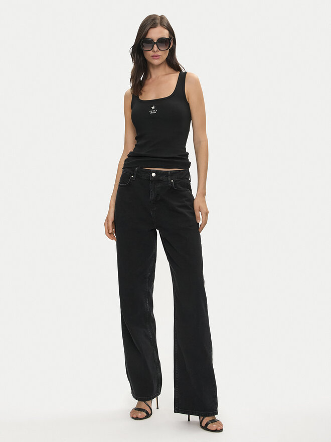 Guess Jeans Guess Jeans Топ W4YP48 KA0H1 Чорний Regular Fit
