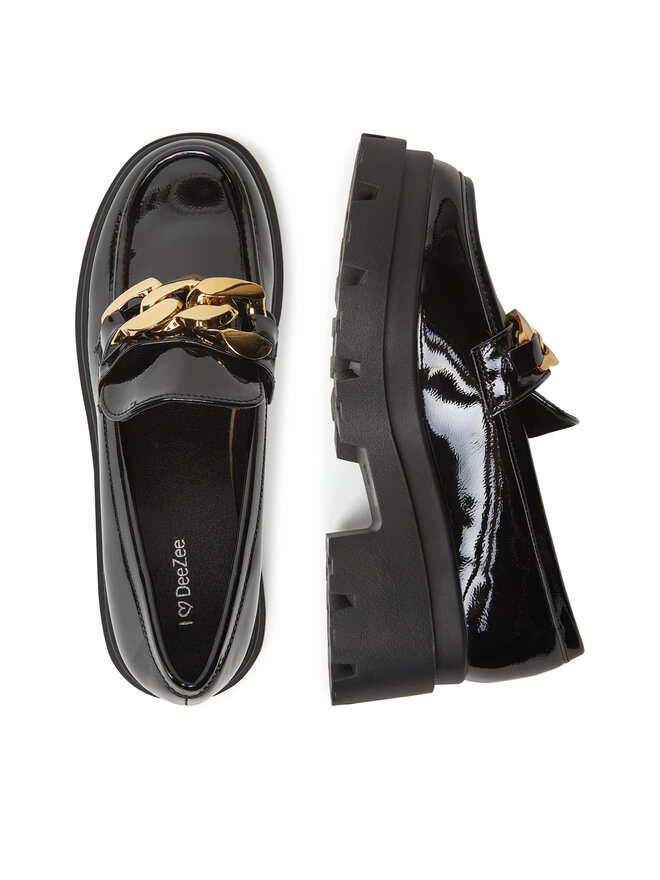 DeeZee Loafersy DeeZee 8-409-1 Czarny