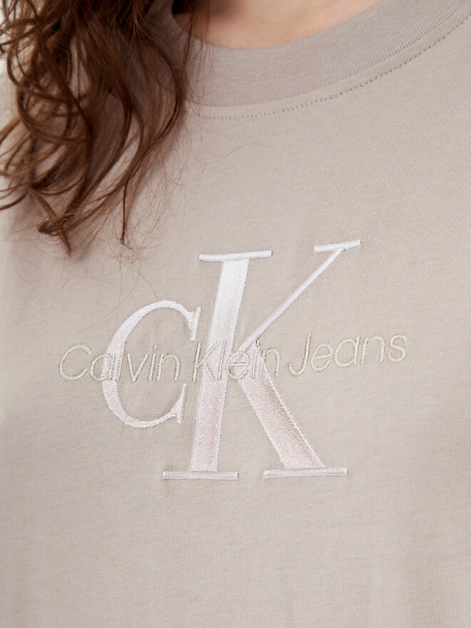 Calvin Klein Jeans Calvin Klein Jeans Camiseta Monologo J20J224798 Gris Relaxed Fit