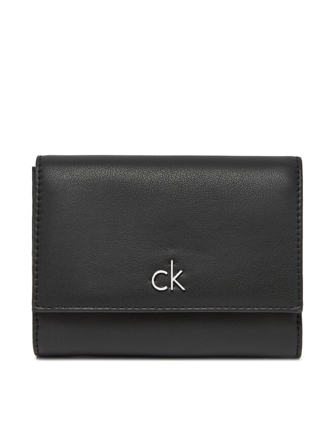 Calvin Klein Malá dámská peněženka Calvin Klein Ck Re-Lock Medium Trifold LV04F1035G Černá
