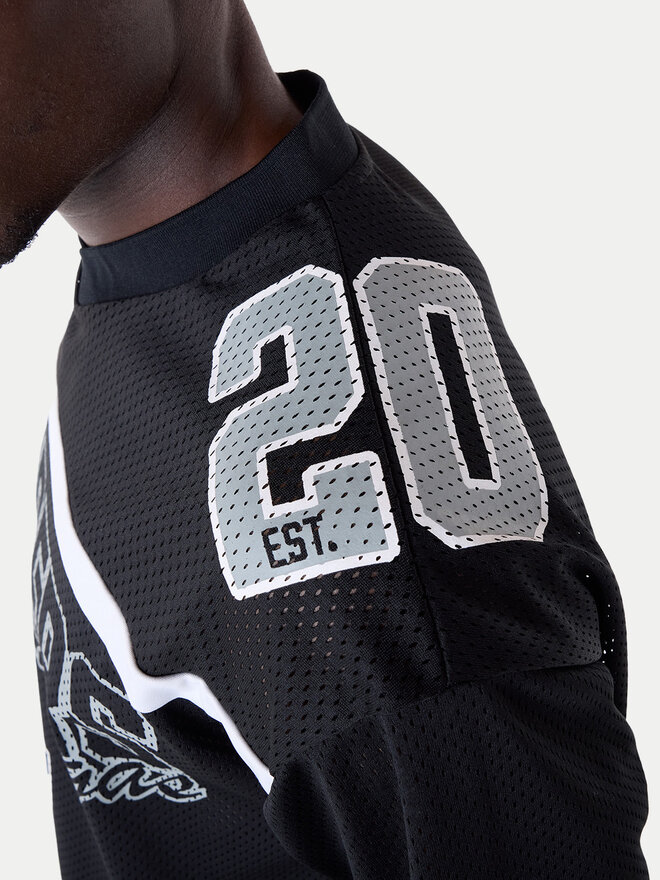 New Era New Era Marškinėliai NFL Las Vegas Raiders Mesh Graphic Jersey 60596386 Juoda Regular Fit