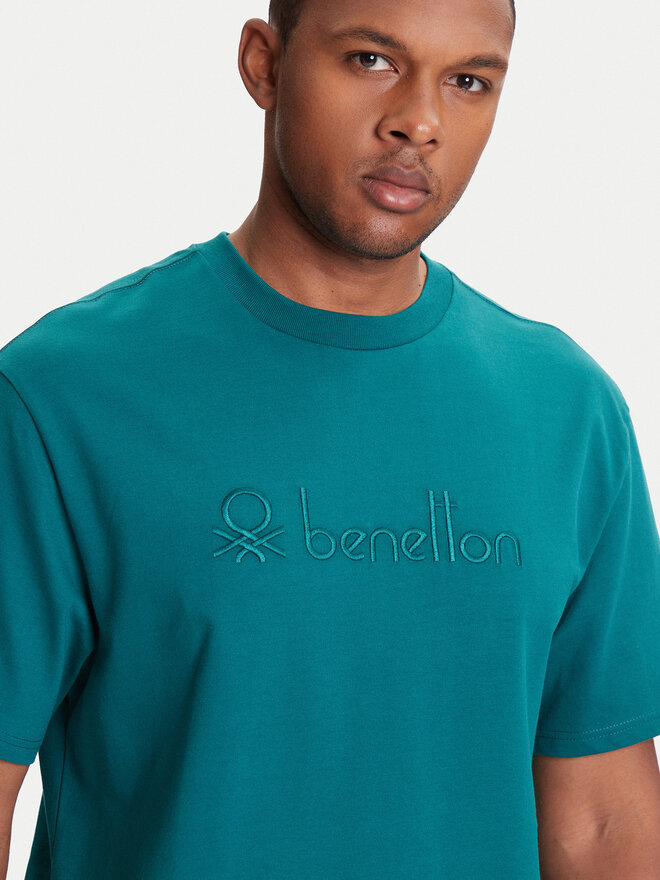 United Colors Of Benetton United Colors Of Benetton Camiseta 3MI6U109O Verde Oversize