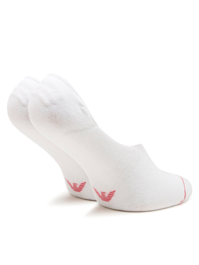 Emporio Armani 2 pares de calcetines tobilleros para mujer Emporio Armani 292315 4R227 00010 Blanco