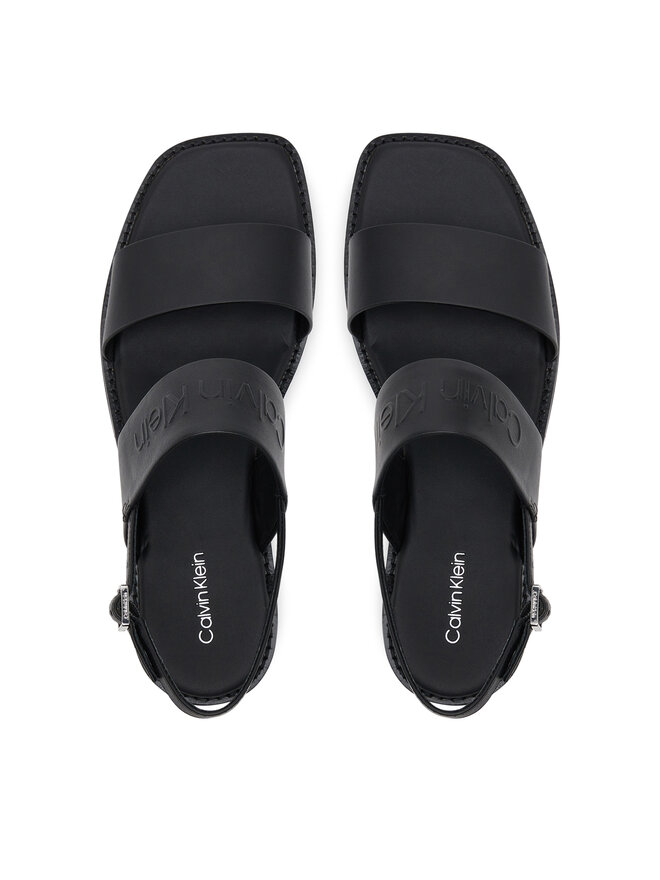 Calvin Klein Sandalen Calvin Klein Flat Sandal - He HW0HW02377 Schwarz