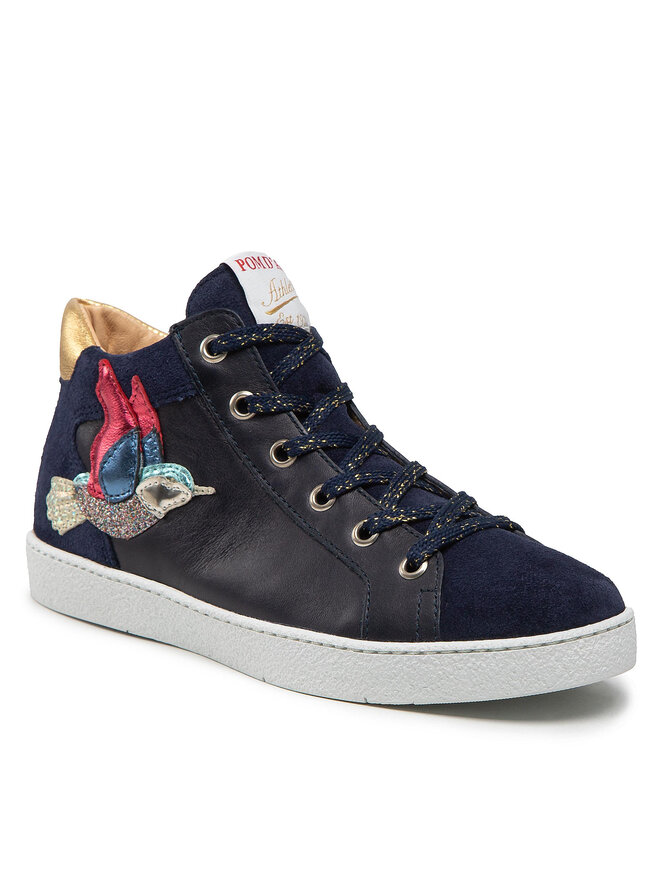 Pom d'Api Sneakersy Pom d'Api Top Colibri N1UAAT0401 S Tmavomodrá