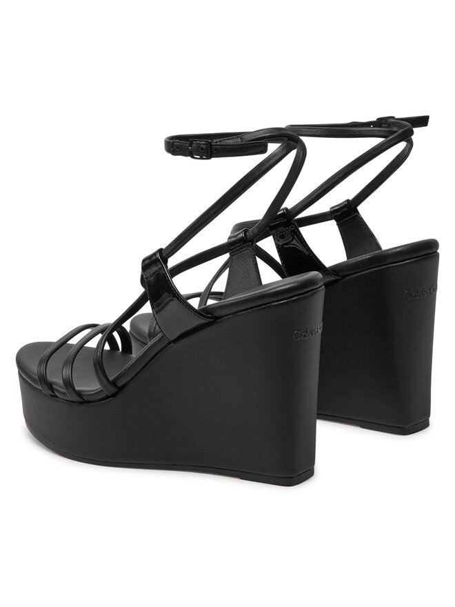 Calvin Klein Sandalen Calvin Klein Wedge Sandal 70 Lth HW0HW01952 Schwarz