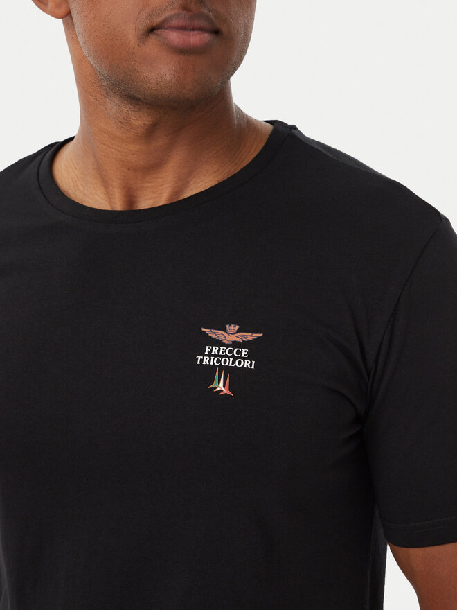 Aeronautica Militare Aeronautica Militare T-Shirt Girocollo AM1UTI005 Schwarz Regular Fit