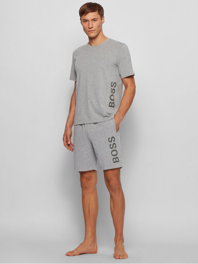 BOSS Boss Pižamos marškinėliai Identity RN 50442645 Pilka Regular Fit