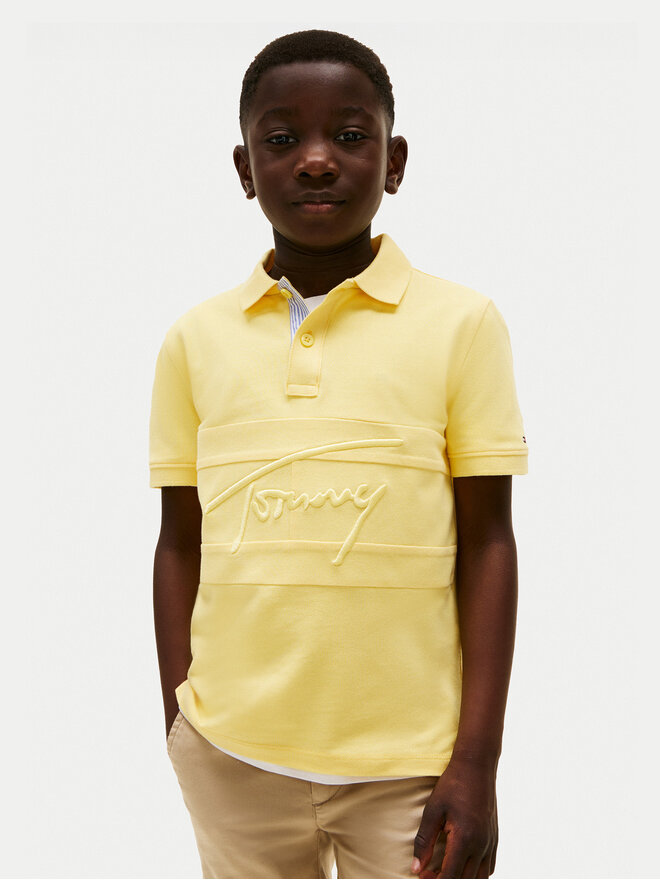 Tommy Hilfiger Tommy Hilfiger Poloshirt Flag KB0KB09714 Gelb Regular Fit