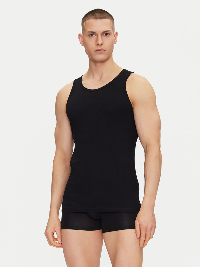 Resteröds Resteröds 2er-Set Tank-Tops 7027 1 Schwarz Slim Fit