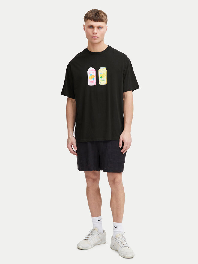 Solid Solid T-Shirt 21108243 Μαύρο Relaxed Fit