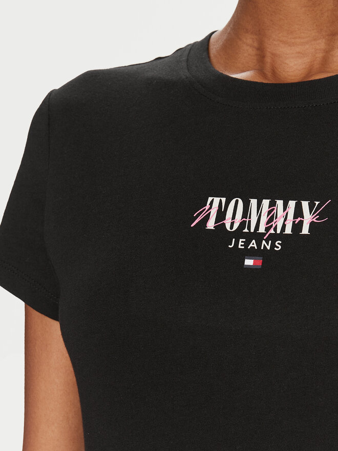Tommy Jeans Tommy Jeans Marškinėliai Essential DW0DW17839 Juoda Slim Fit