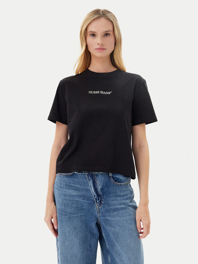Guess Jeans Guess Jeans T-Shirt W5RI4 2K8HM0 Μαύρο Regular Fit