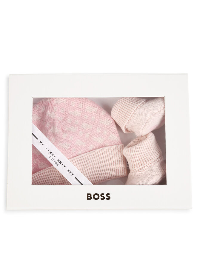 BOSS Комплект шапка и чорапи Boss J98423 Розов