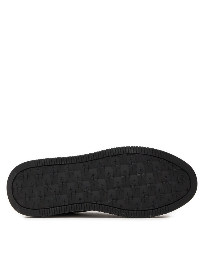 Calvin Klein Jeans Снікерcи Calvin Klein Jeans Bold Platf Low Lace Mix In Mtl YW0YW01471 Чорний