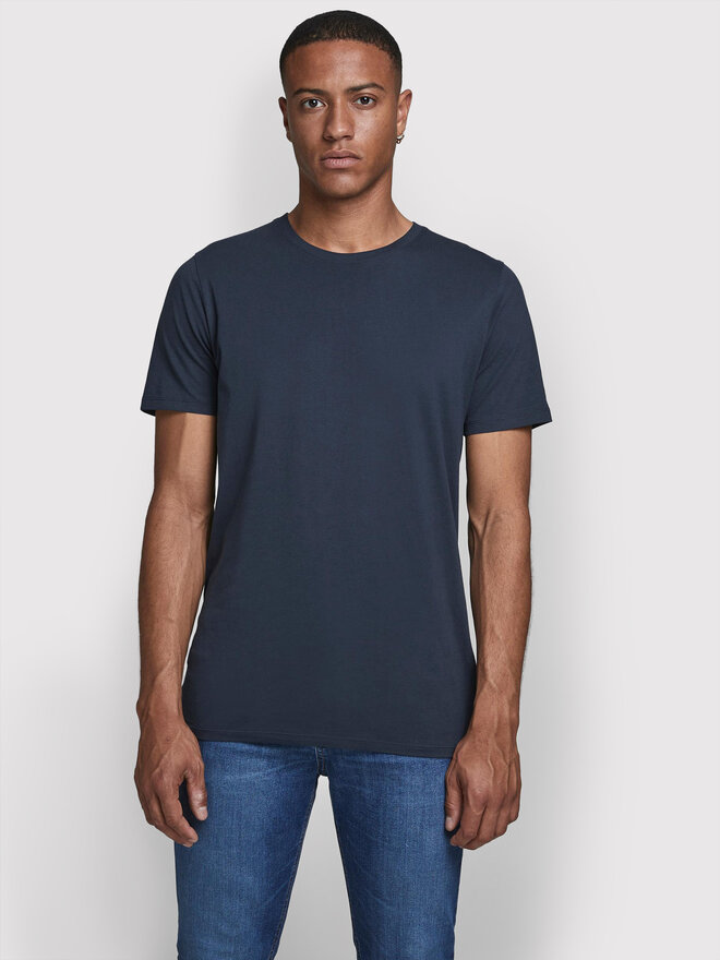 Jack&Jones Jack&Jones Marškinėliai Orrganic Basic 12156101 Tamsiai mėlyna Slim Fit