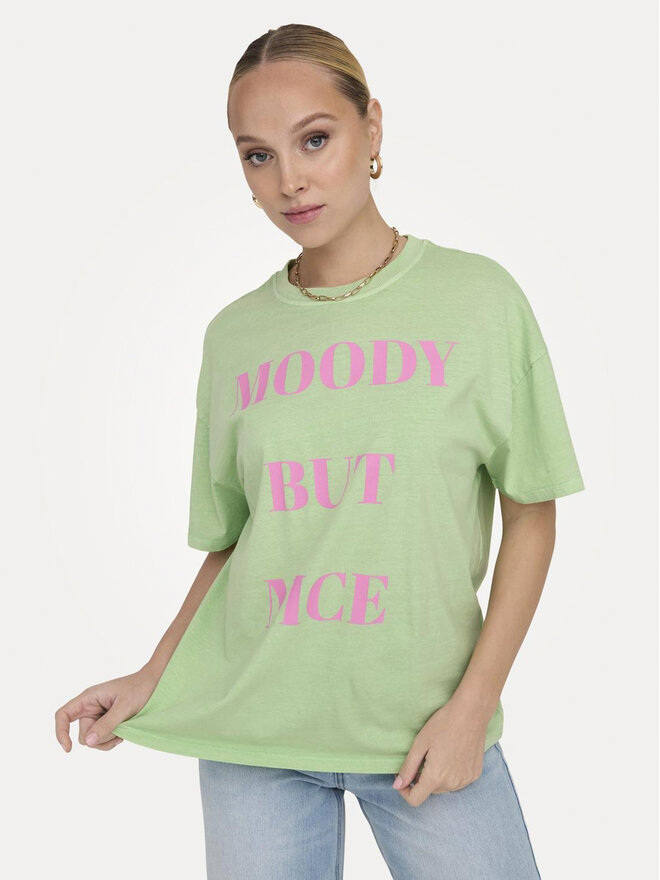 ONLY ONLY T-Shirt Rilly 15316994 Πράσινο Regular Fit