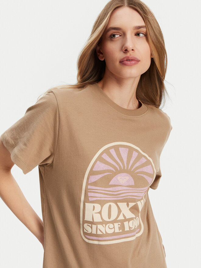 Roxy Roxy Camiseta ERJZT05912 Marrón Regular Fit