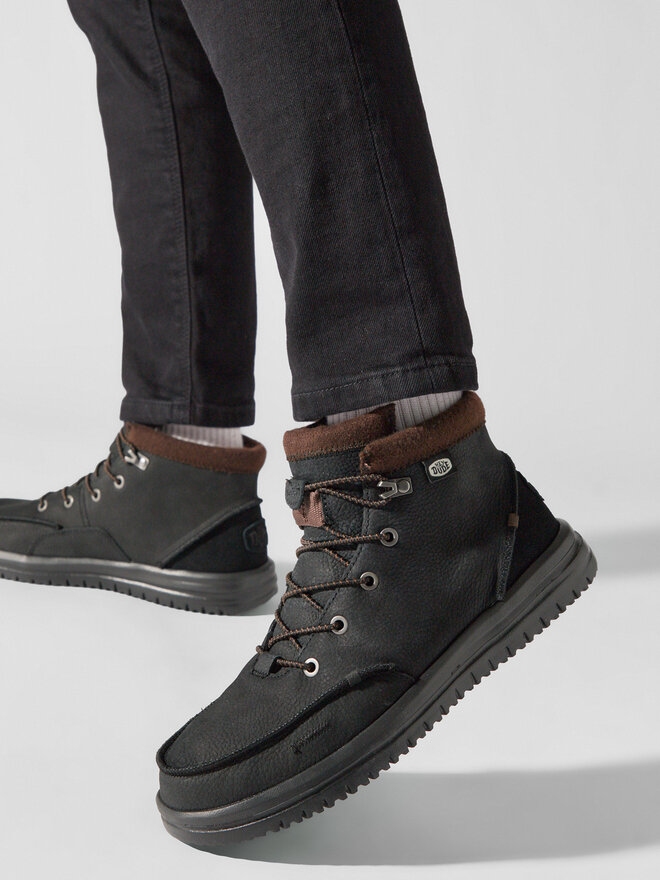Hey Dude Μποτίνια Hey Dude Bradley Boot Leather 40189-001 Μαύρο