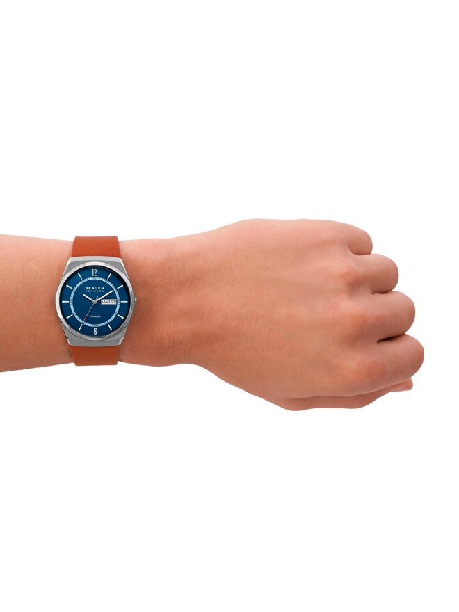 Skagen Pulkstenis Skagen Melbye Titanium SKW6906 Brūns