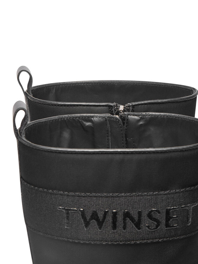 TWINSET Kozačky TWINSET Stivale 242GCJ S Černá
