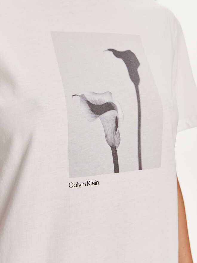 Calvin Klein Calvin Klein Футболка B&W Flower K20K207579 Білий Regular Fit