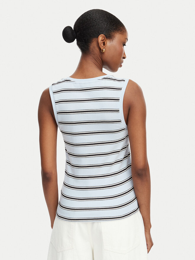 Tommy Hilfiger Tommy Hilfiger Top Multistripe WW0WW50025 Blau Slim Fit