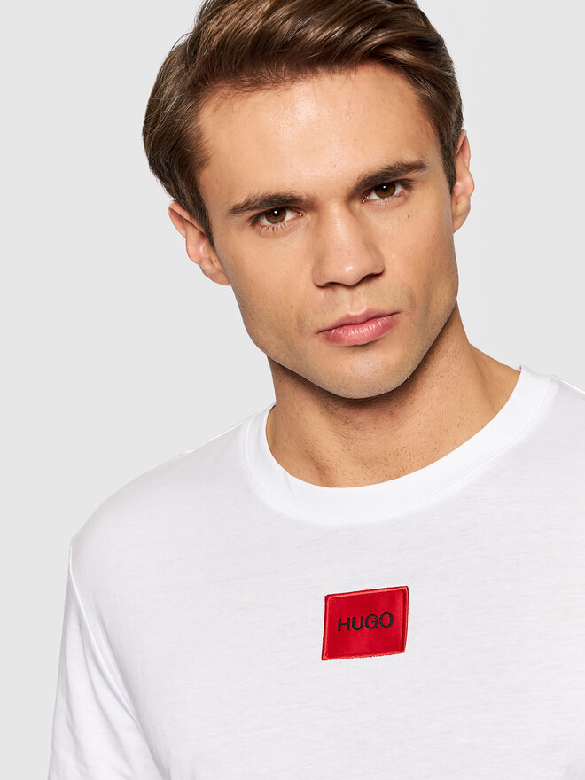 HUGO Hugo T-Shirt Diragolino 212 50447978 Λευκό Regular Fit