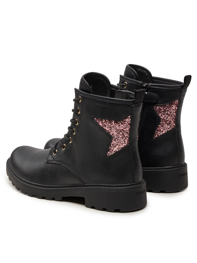 Geox Stiefel Geox Jr Casey J9420G 0BCEW C9B8W S Schwarz