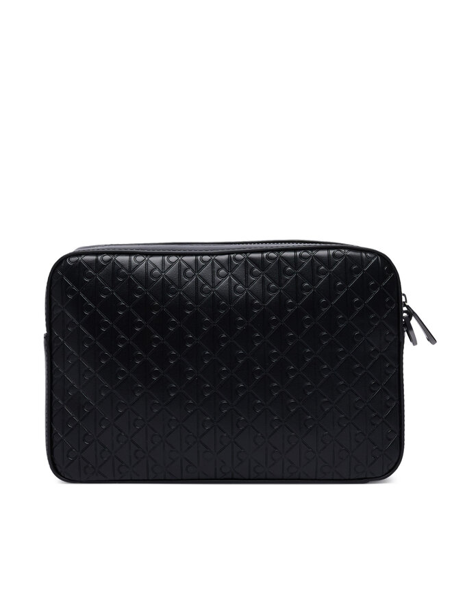 Calvin Klein Umhängetasche Calvin Klein Refined Emblem Mix Pouch W/ Hand LV04D1369G Schwarz