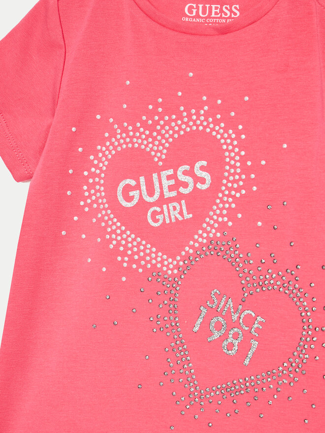Guess Guess Camiseta K4BI01 J1314 Rosa Regular Fit