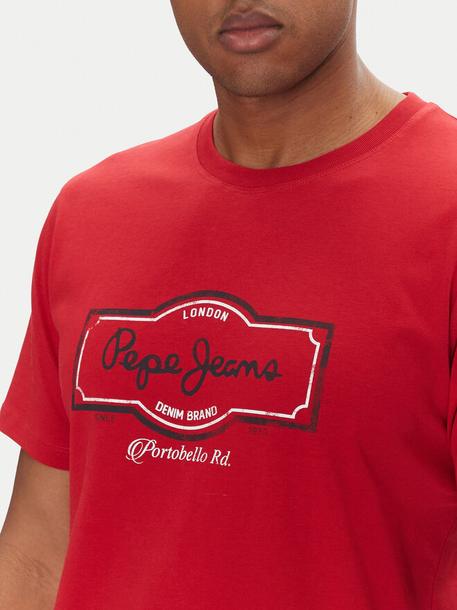 Pepe Jeans Pepe Jeans Marškinėliai Daxton PM509786 Raudona Regular Fit