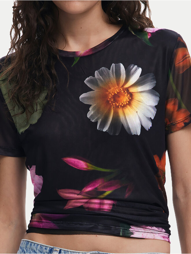 Desigual Desigual Camiseta Des Moines 25SWTK88 Negro Regular Fit