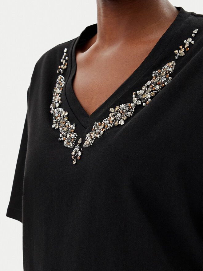 Liu Jo Liu Jo Camiseta WA5146 JS923 Negro Regular Fit