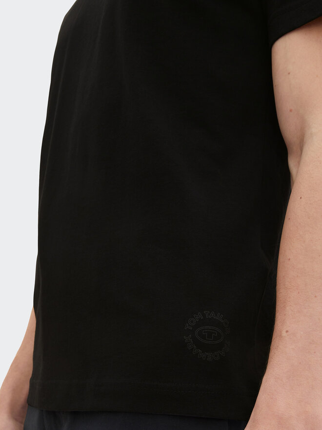 Tom Tailor Tom Tailor Набір з 2 футболок 1037741 Чорний Regular Fit