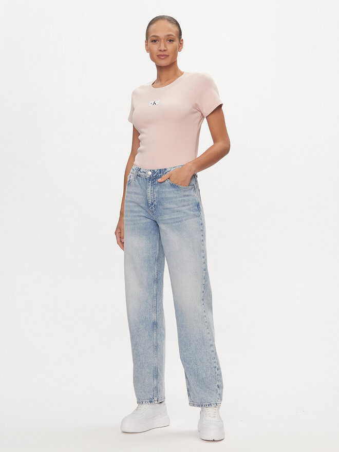 Calvin Klein Jeans Calvin Klein Jeans Camiseta J20J223358 Rosa Slim Fit