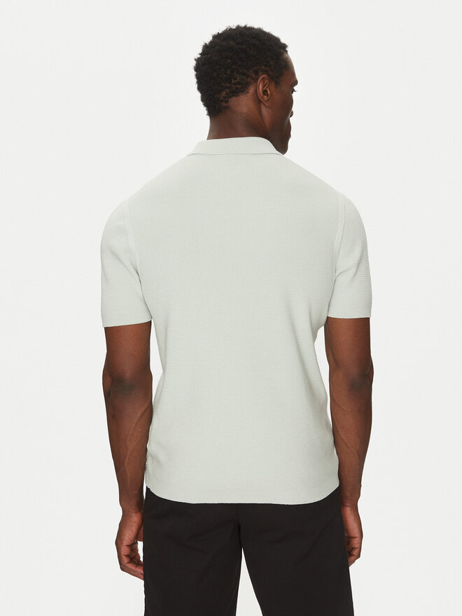 Calvin Klein Calvin Klein Polo marškinėliai Micro Waffle Polo S/S K10K114465 Écru Regular Fit