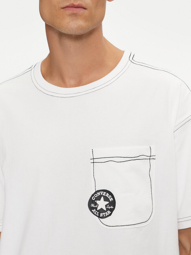 Converse Converse Marškinėliai Sketch 10027256-A04 Balta Standard Fit