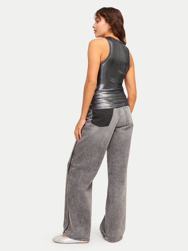 JJXX JJXX Τοπ Forest 12266215 Ασημί Slim Fit