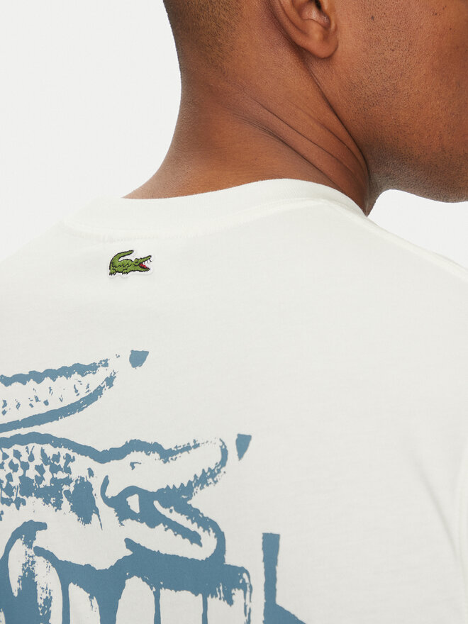 Lacoste Lacoste Marškinėliai TH0288 Écru Classic Fit