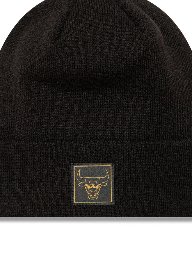 New Era Czapka New Era Chicago Bulls Metallic Badge Cuff Knit 60424828 Czarny